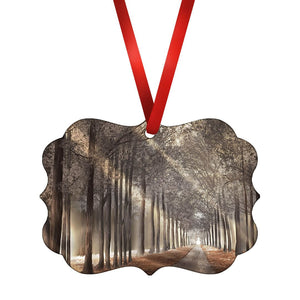 Forest Strolls Ornament Christmas Ornament Victorian 10.8 x 8cm Clock Canvas