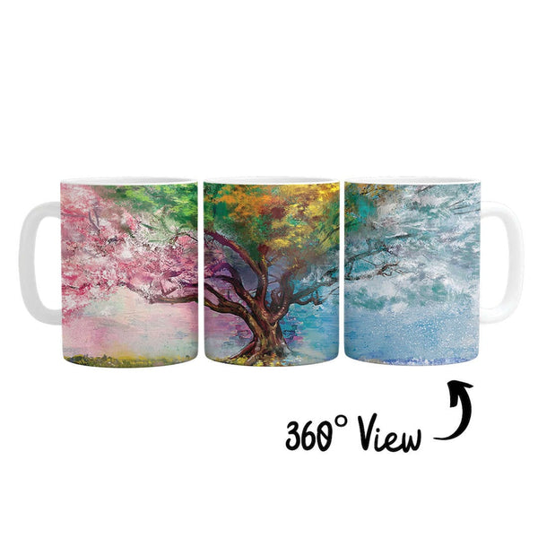 Four Seasons Mug Mug White Clock Canvas