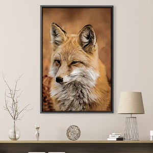 Fox Canvas Art 30 x 45cm / Unframed Canvas Print Clock Canvas