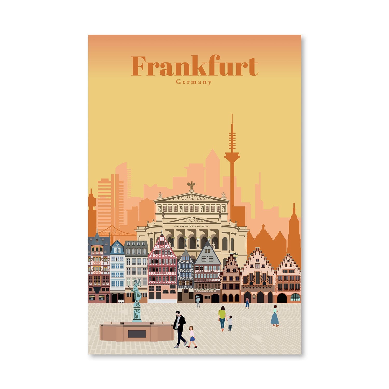 Frankfurt Canvas - Studio 324 Art Clock Canvas