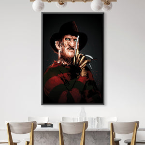 Freddy Krueger Canvas Art 30 x 45cm / Unframed Canvas Print Clock Canvas