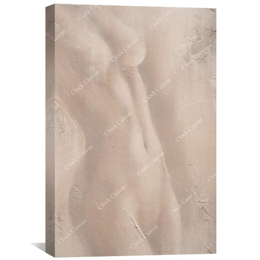 Free, Ochre Canvas Art Clock Canvas