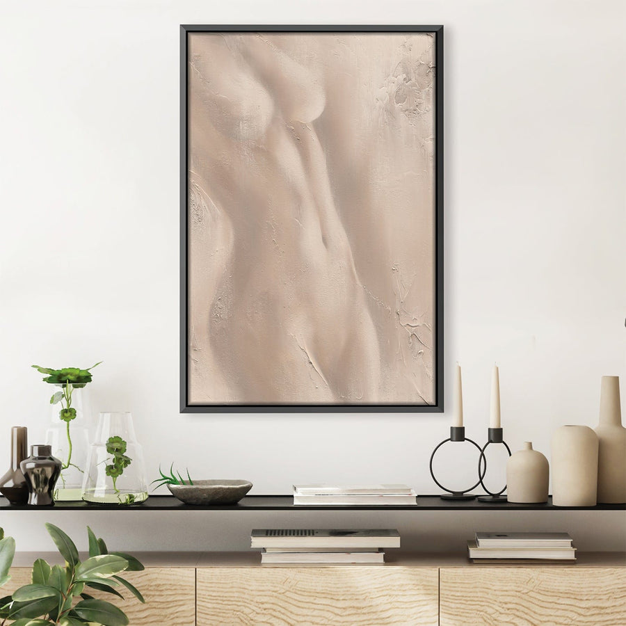 Free, Ochre Canvas Art 30 x 45cm / Unframed Canvas Print Clock Canvas