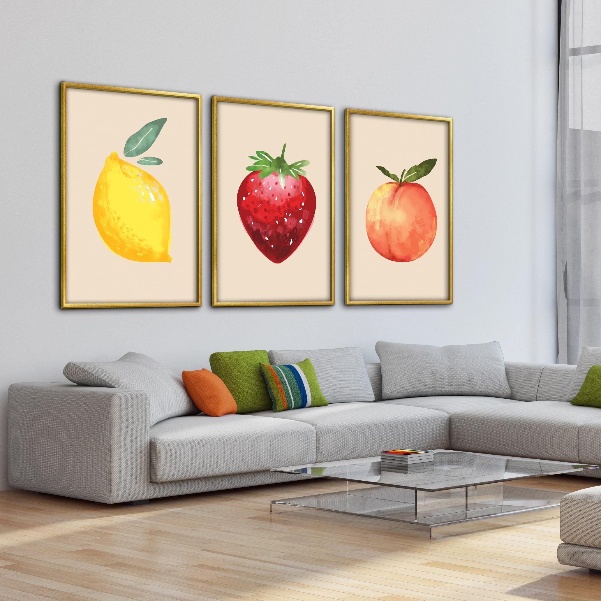 Fruit Vibes Canvas Art Clock Canvas