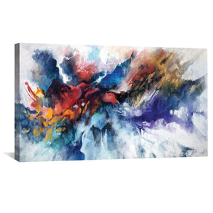 Fusion of Color Canvas Art 50 x 25cm / Unframed Canvas Print Clock Canvas