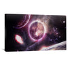 Galaxy Planet Canvas Art 50 x 25cm / Unframed Canvas Print Clock Canvas