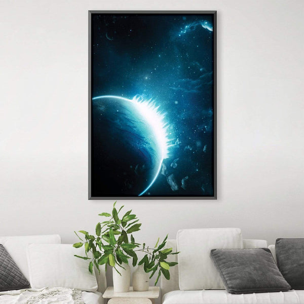 Galaxy Universe Canvas Art Clock Canvas