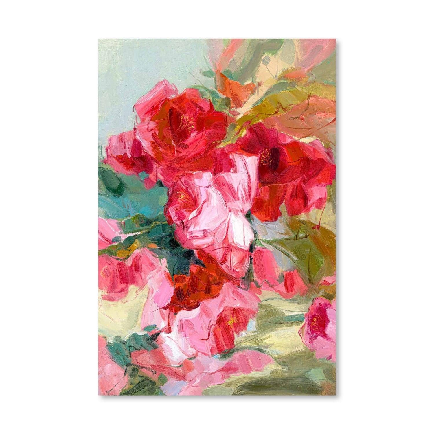 Garden Oil Painting Oil Clock Canvas