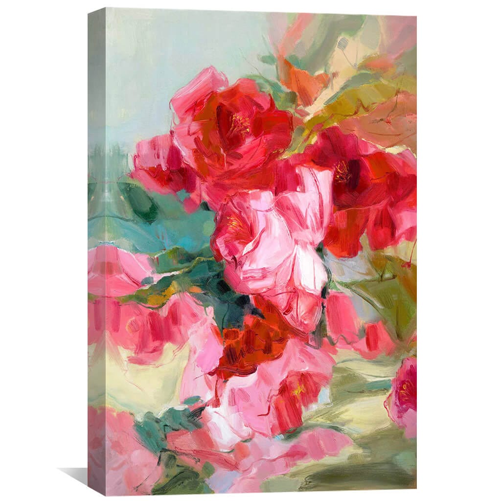 Garden Oil Painting Oil Clock Canvas