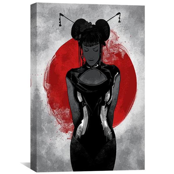 Geisha Canvas Art Clock Canvas