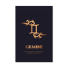 Gemini - Gold Canvas Art Clock Canvas