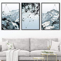 Geo Mountain Canvas Art Clock Canvas
