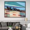 Geo Speed Canvas Art 45 x 30cm / Unframed Canvas Print Clock Canvas