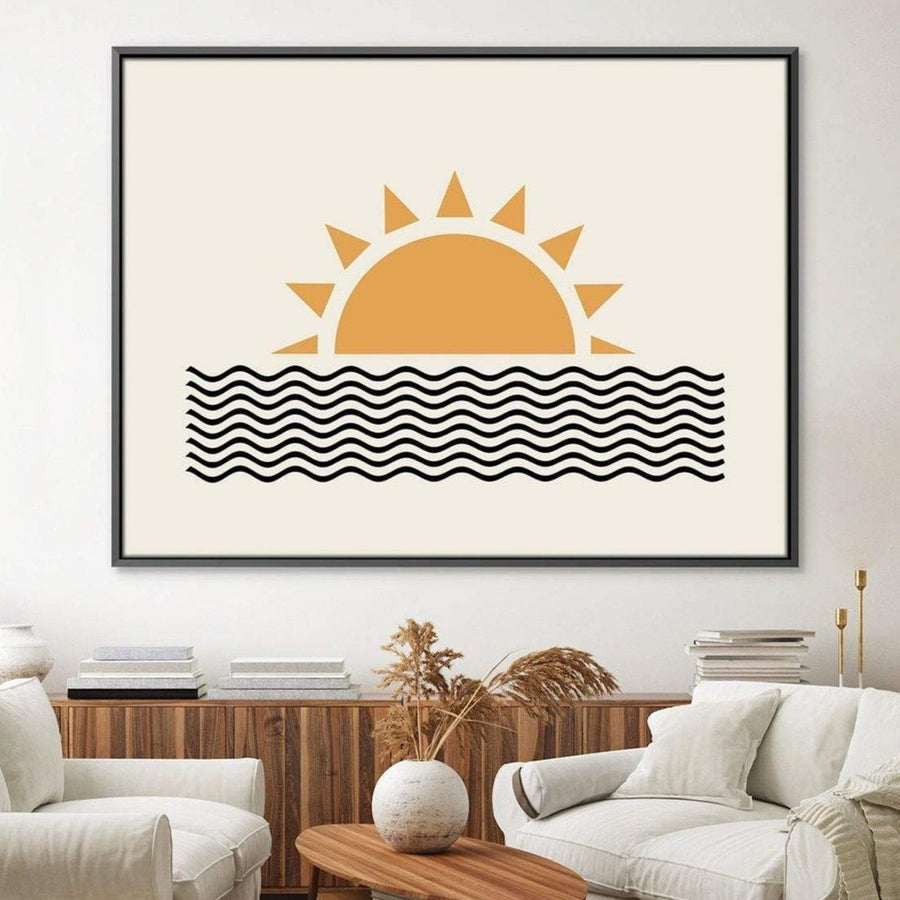 Geo Sunrise Canvas Art Clock Canvas