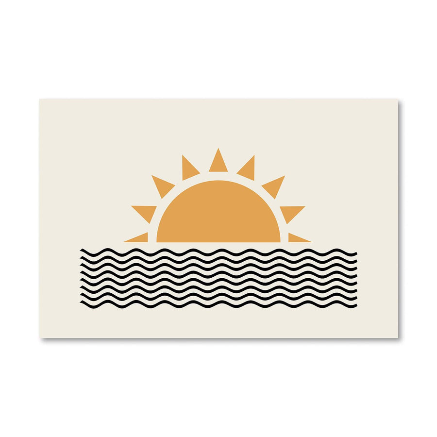 Geo Sunrise Canvas Art Clock Canvas
