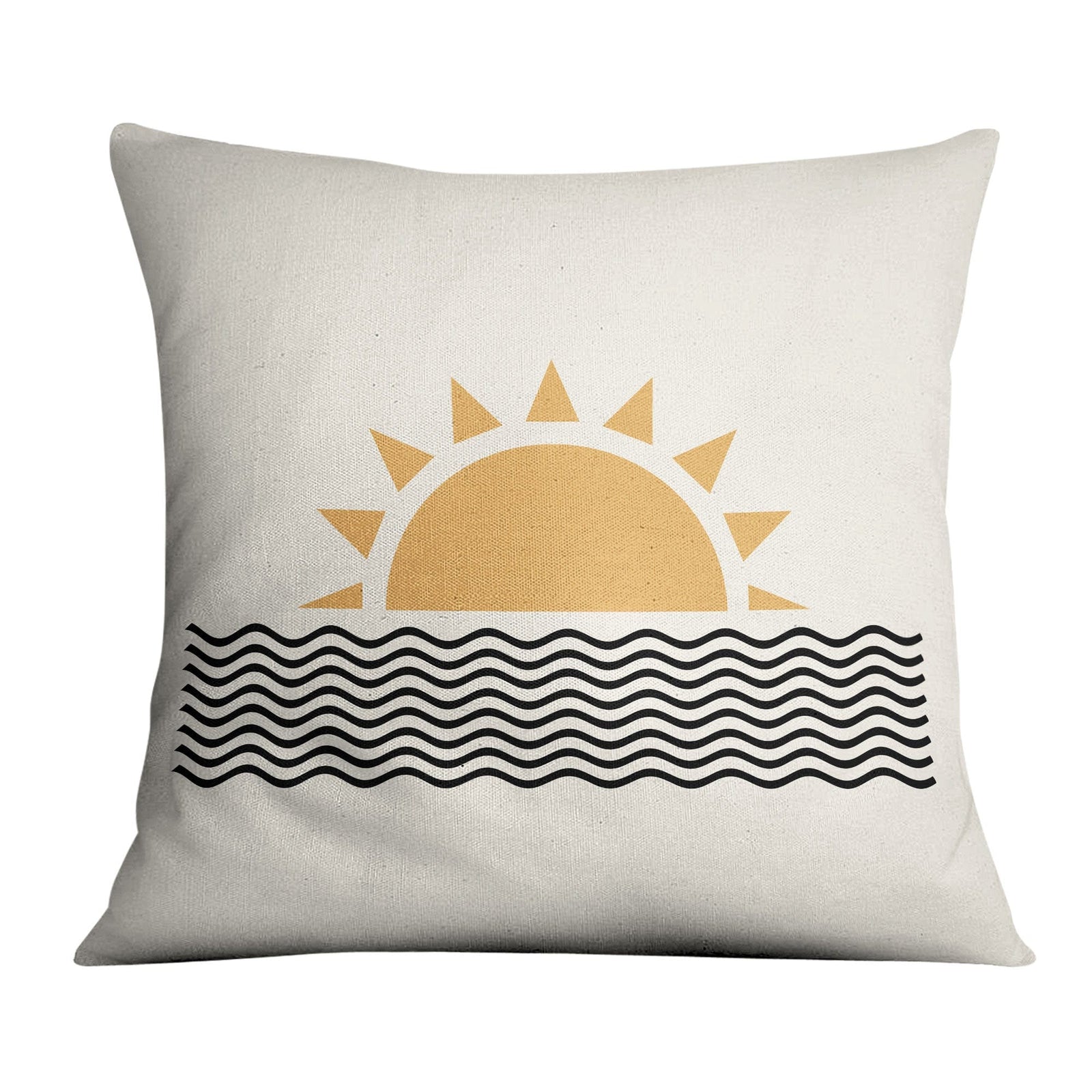 Geo Sunrise Cushion Cushion 45 x 45cm Clock Canvas