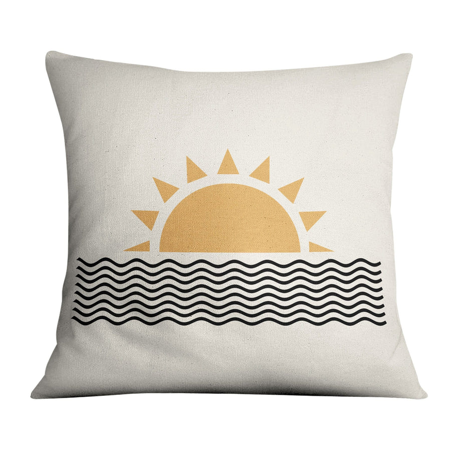Geo Sunrise Cushion Cushion 45 x 45cm Clock Canvas