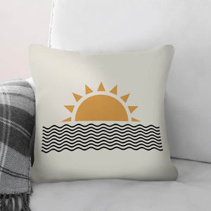 Geo Sunrise Cushion Cushion 45 x 45cm Clock Canvas