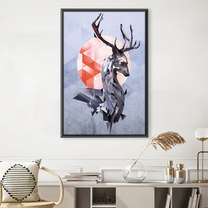 Geometric Deer Canvas Art 30 x 45cm / Unframed Canvas Print Clock Canvas