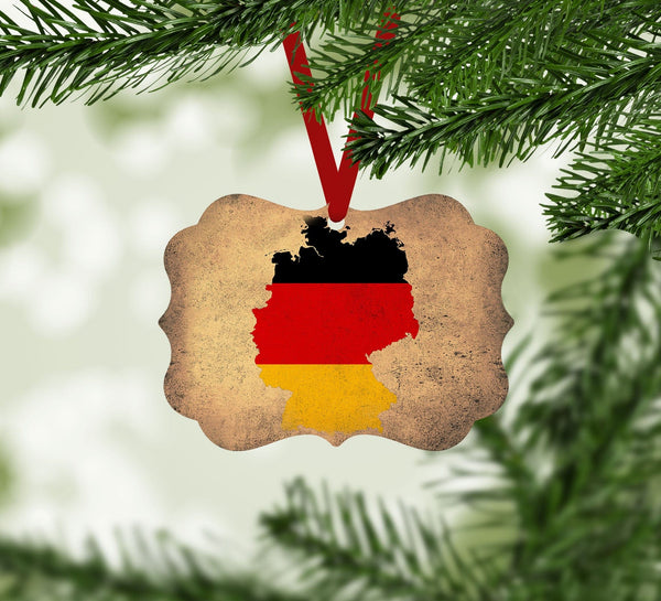 Germany Ornament Christmas Ornament Victorian 10.8 x 8cm Clock Canvas