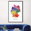 Germany Rainbow Canvas Art Clock Canvas