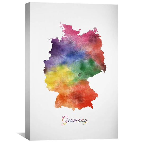 Germany Rainbow Canvas Art 30 x 45cm / Unframed Canvas Print Clock Canvas