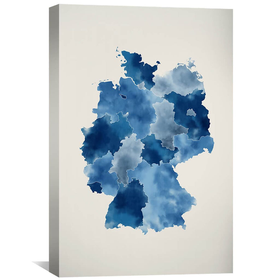 Germany Watercolor Canvas Art 30 x 45cm / Unframed Canvas Print Clock Canvas