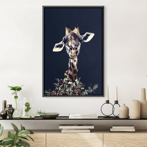 Giraffe Canvas Art 30 x 45cm / Unframed Canvas Print Clock Canvas