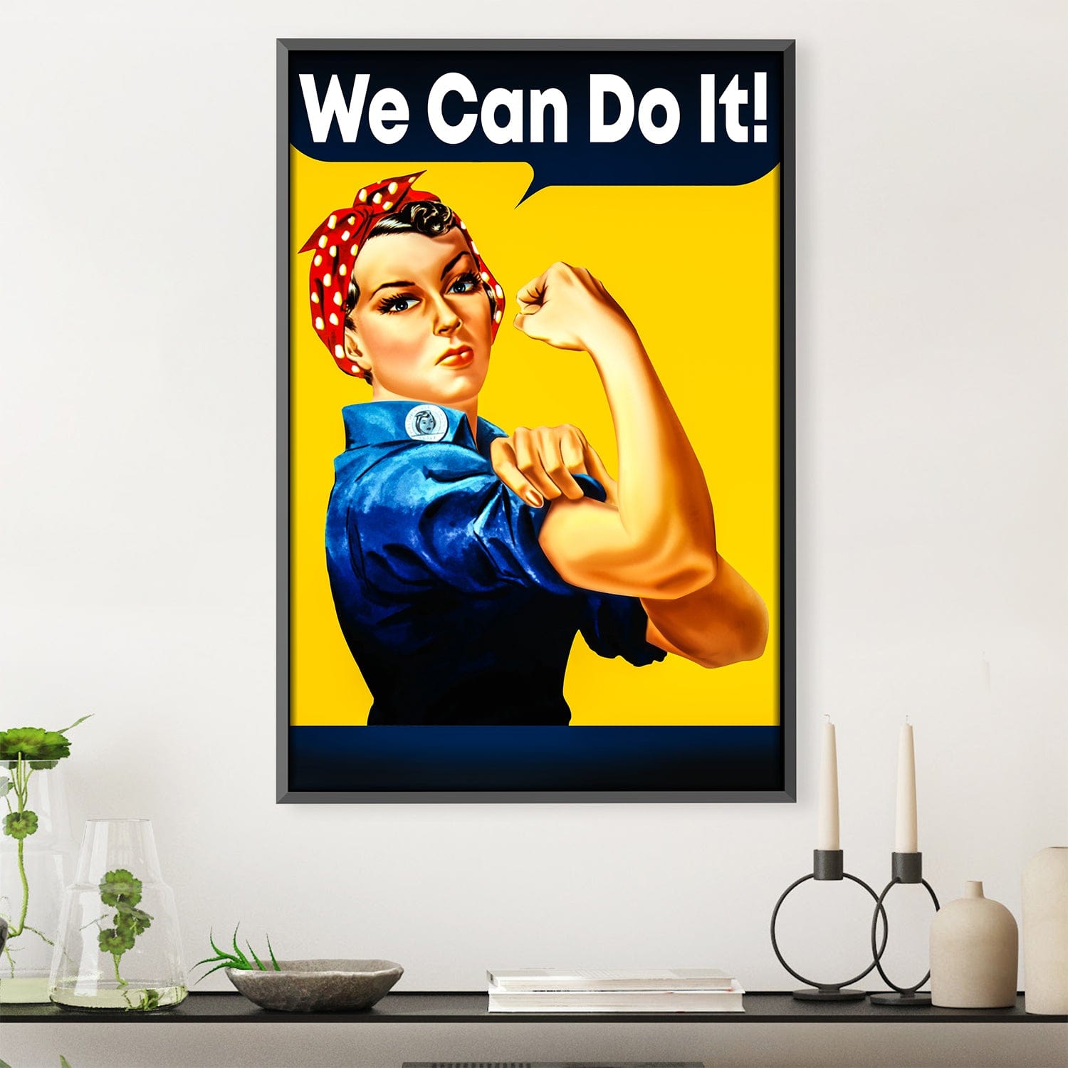 Girl Power Canvas Art Clock Canvas