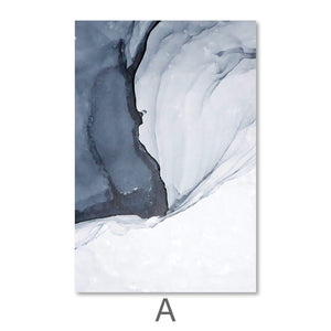 Glacier Canvas Art A / 40 x 60cm / Unframed Canvas Print Clock Canvas