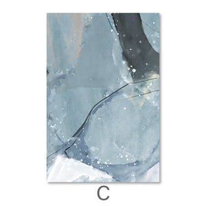 Glacier Canvas Art C / 40 x 60cm / Unframed Canvas Print Clock Canvas
