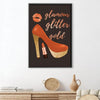 Glamour Heels Canvas Art Clock Canvas