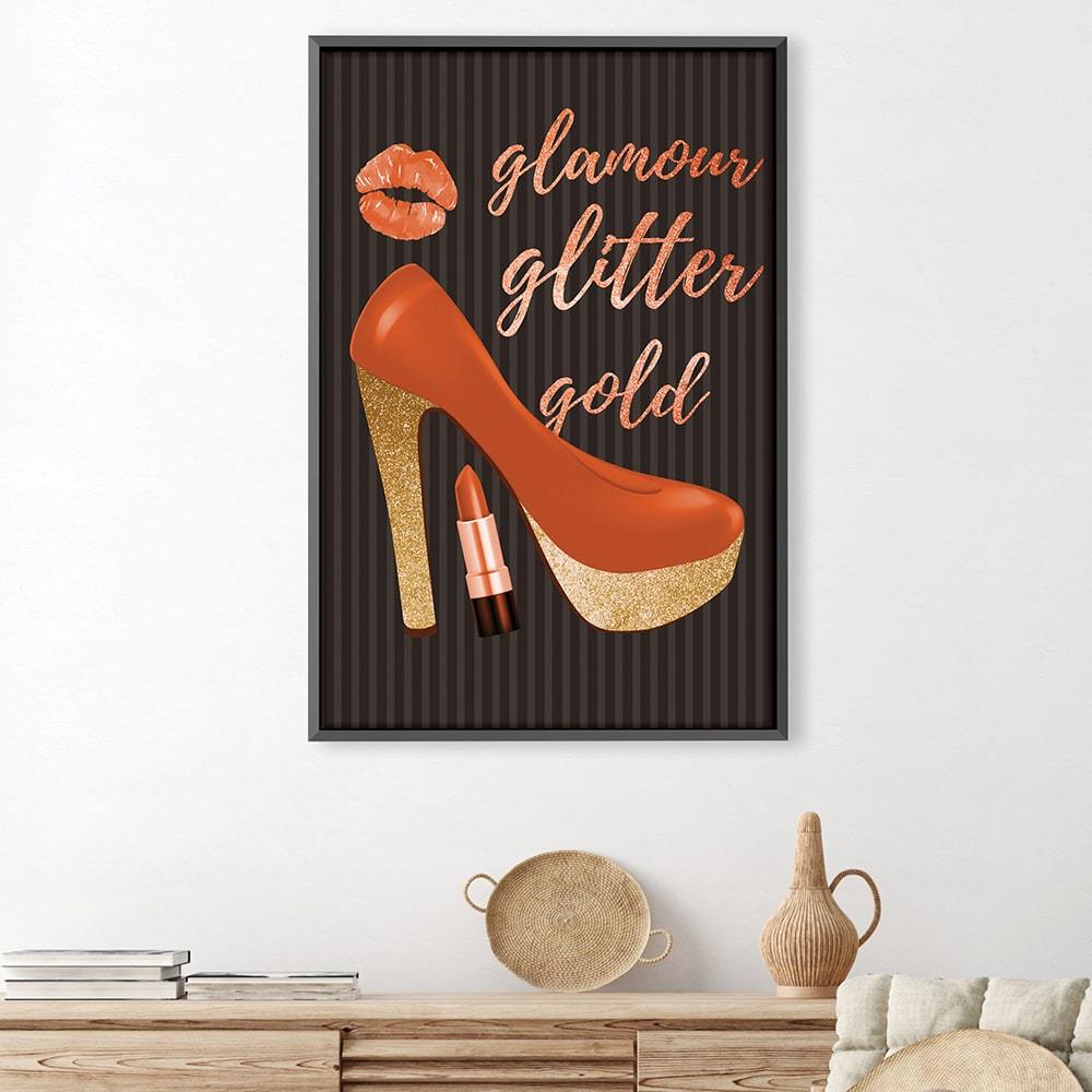 Glamour Heels Canvas Art Clock Canvas