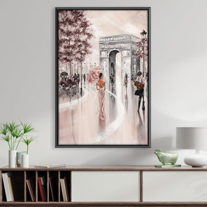 Glimpse Paris Flair Canvas Art 30 x 45cm / Unframed Canvas Print Clock Canvas
