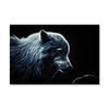 Glowing Arctic Wolf Canvas Art Clock Canvas