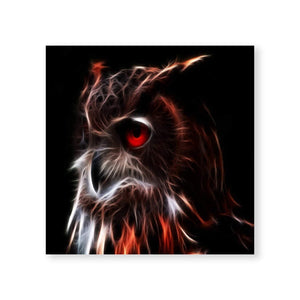 Glowing Owl Canvas Art Clock Canvas