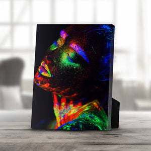 Glowing Woman B Desktop Canvas Desktop Canvas 20 x 25cm Clock Canvas