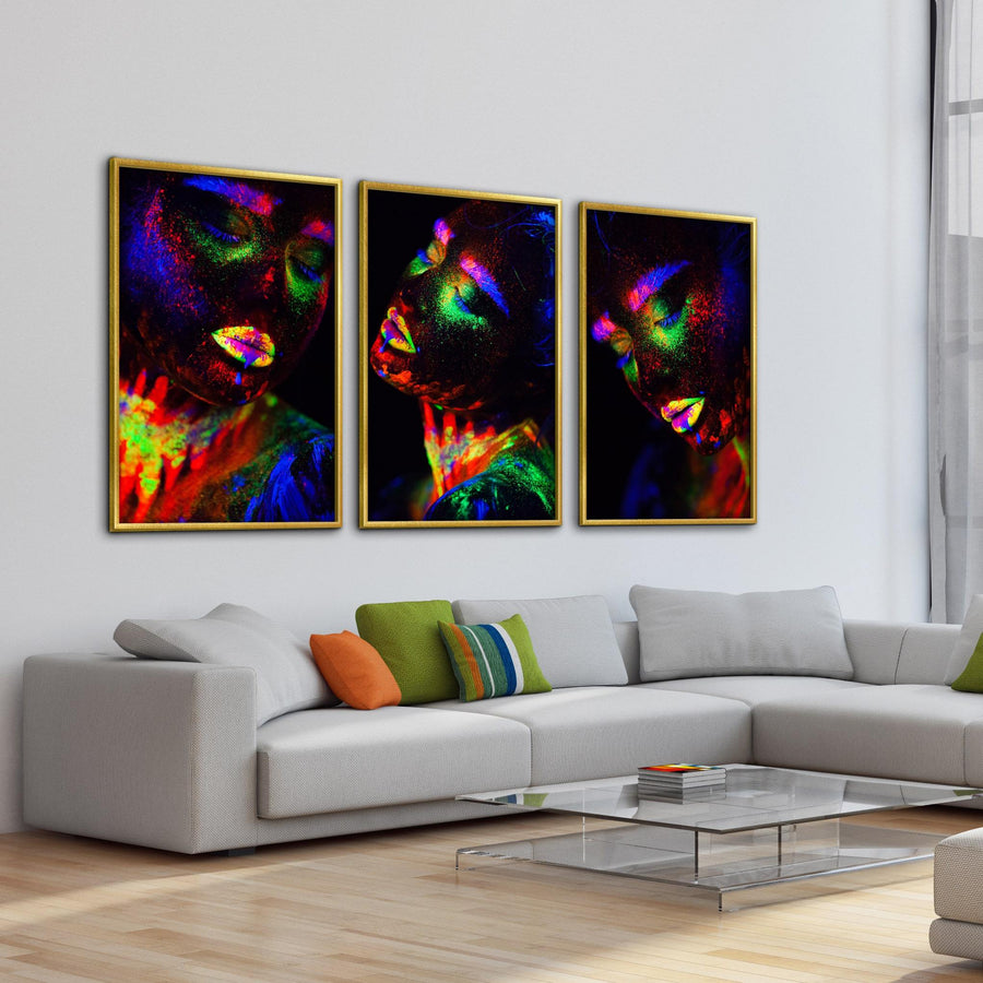 Glowing Woman Canvas Art Clock Canvas