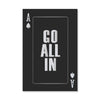 Go All In - Silver Canvas Art Clock Canvas