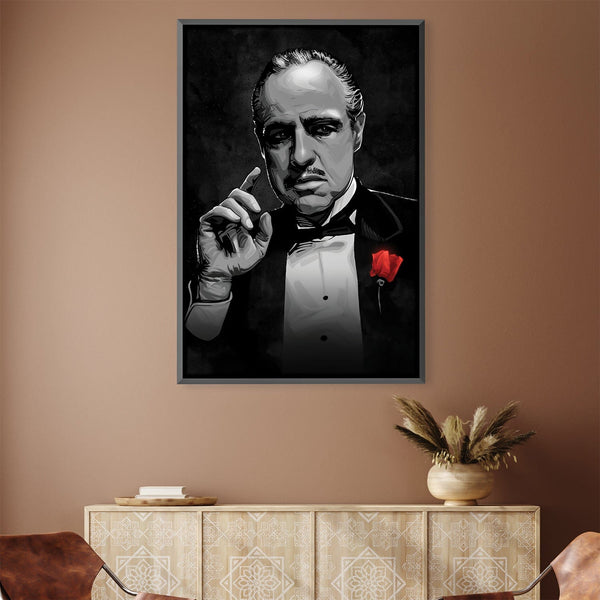 Godfather Portrait Canvas Art 30 x 45cm / Unframed Canvas Print Clock Canvas