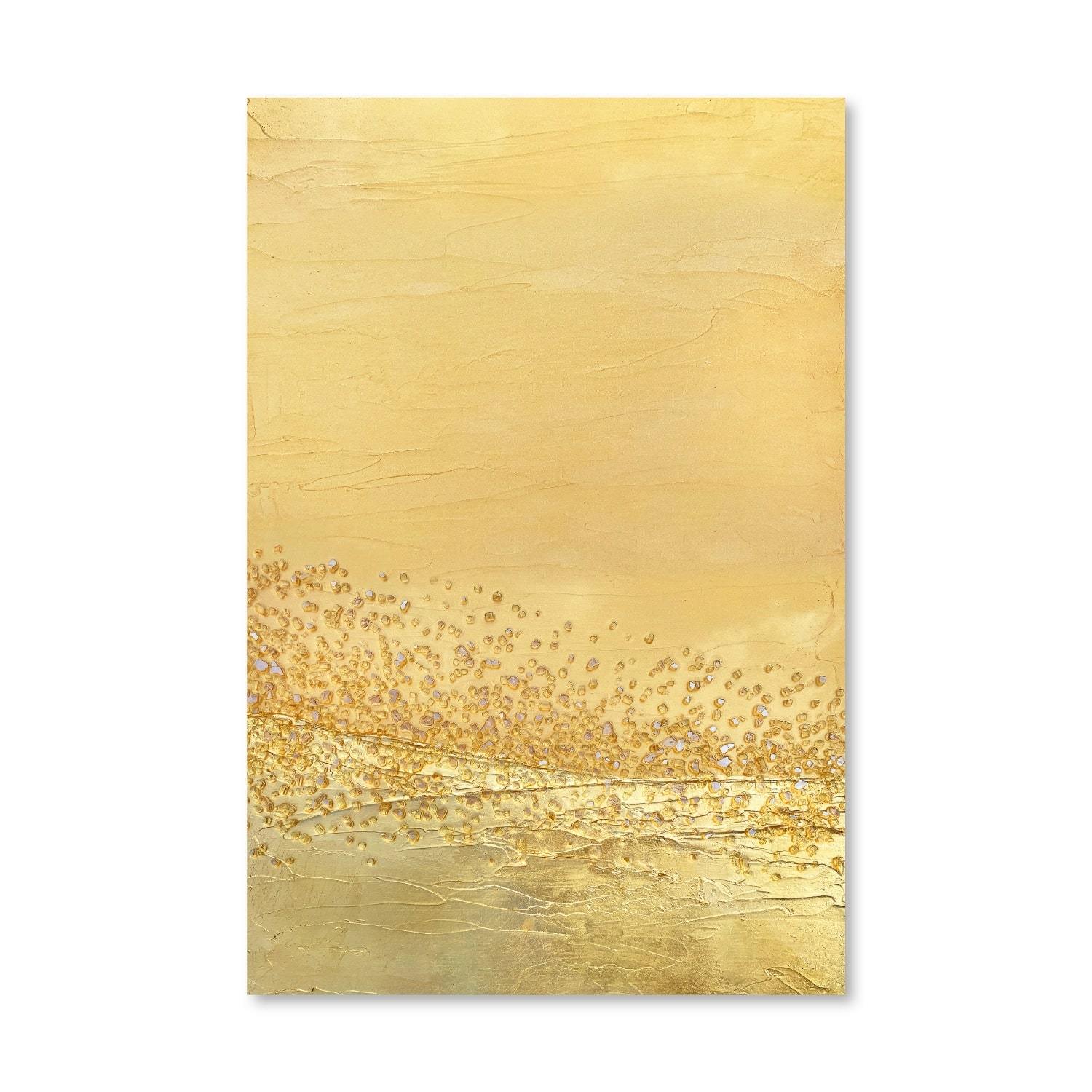 Gold Canvas Art Clock Canvas