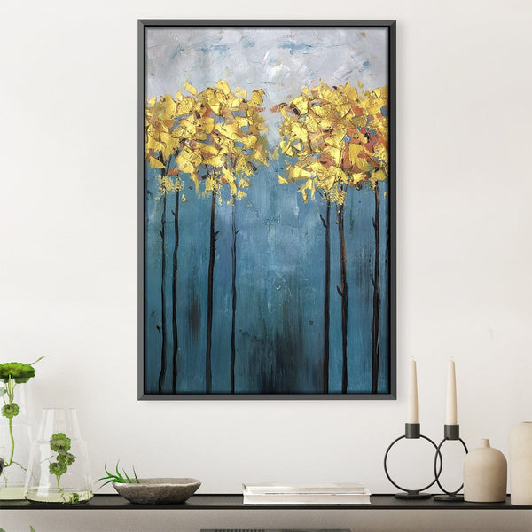 Gold Foil Flower 1 Oil Painting Oil 30 x 45cm / Oil Painting Clock Canvas