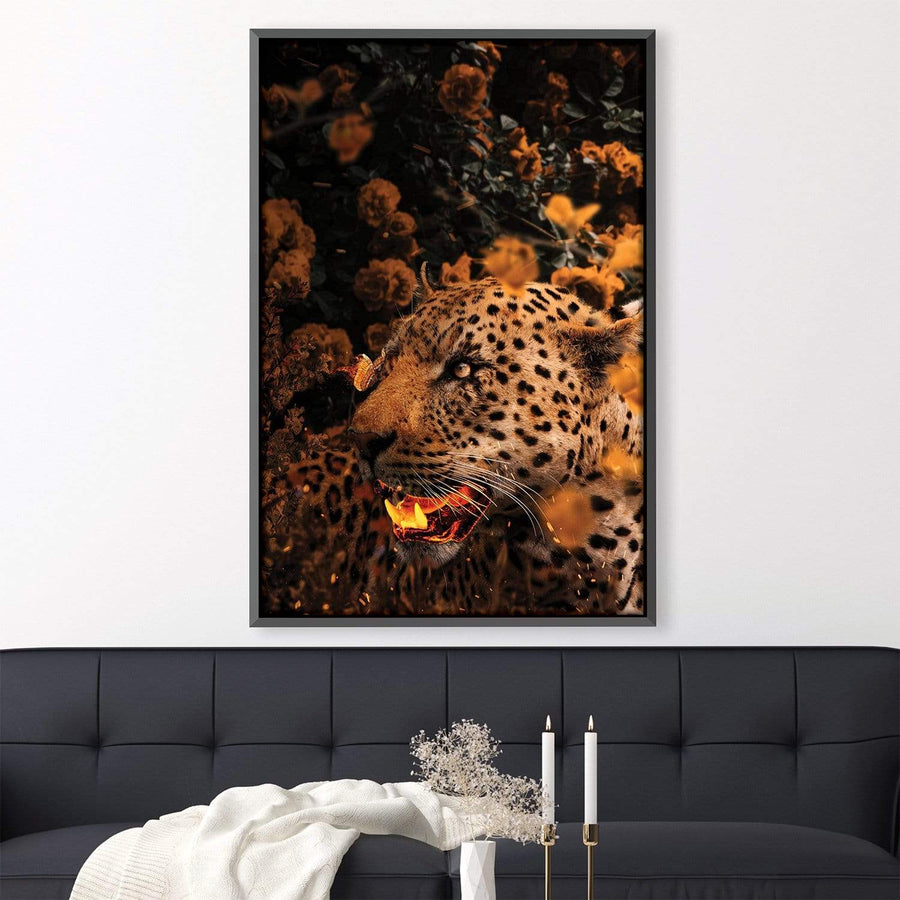 Gold Leopard Canvas Art Clock Canvas
