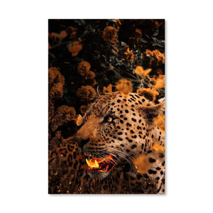 Gold Leopard Canvas Art Clock Canvas