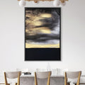 Gold Noir Canvas Art Clock Canvas