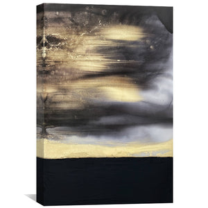 Gold Noir Canvas Art 30 x 45cm / Unframed Canvas Print Clock Canvas