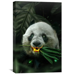 Gold Panda Canvas Art 30 x 45cm / Unframed Canvas Print Clock Canvas