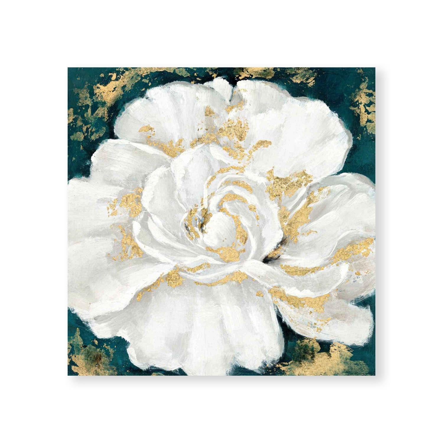 Gold Pollen Oil Painting Oil Clock Canvas