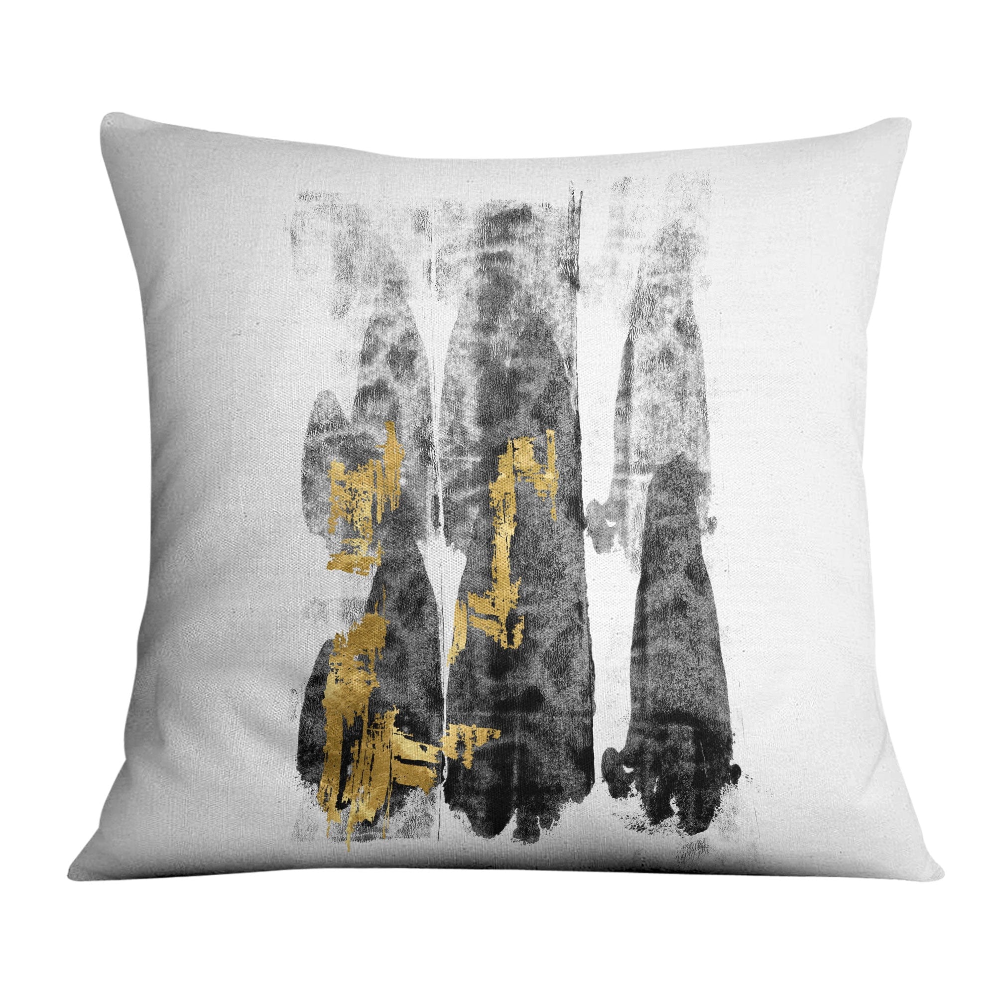 Gold Smear A Cushion Cushion 45 x 45cm Clock Canvas