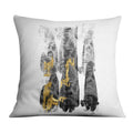 Gold Smear C Cushion Cushion Cushion Square Clock Canvas